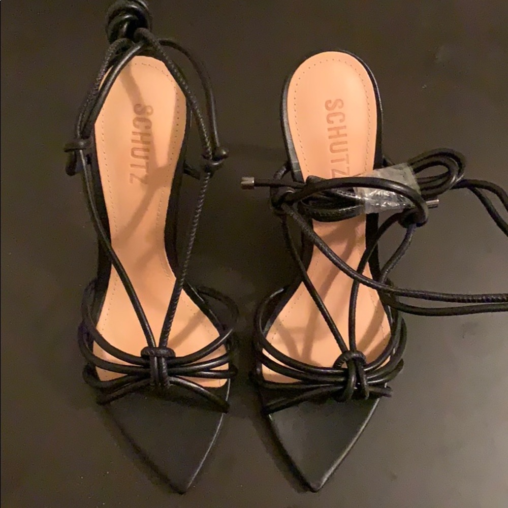 Black Strappy Pumps